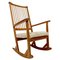 Rocking Chair Mid-Century en Pin et Peau de Mouton par Yngve Ekström, Suède 1