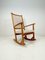 Rocking Chair Mid-Century en Pin et Peau de Mouton par Yngve Ekström, Suède 2