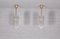 Glass and Brass Suspensions, 1970s, Set of 2 1