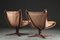 Vintage Falcon Chair Set aus cognacfarbenem Leder von Sigurd Resell, 2er Set 4