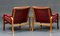 Vintage Danish Lounge Chair Set from Gote Mobler, 1970s, Set of 2 3