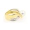 Asayo Japanese Pearl and Diamond 18 Karat Gold Ring, Image 5