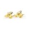 Mehrfarbige handbemalte Emaille Blumen Ohrringe aus 18 Karat Gelbgold, 2er Set 6