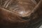 Pouf o poggiapiedi in pelle patchwork marrone di De Sede, anni '70, Immagine 4