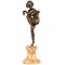 Art Deco Bronze Akt mit Trauben von Pierre Le Faguays 1
