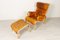 Scandinavian Modern Lounge Chair and Stool from Nielaus & Jeki Møbler, 1980s, Set of 2, Image 5