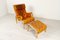 Scandinavian Modern Lounge Chair and Stool from Nielaus & Jeki Møbler, 1980s, Set of 2, Image 4