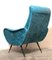 Blauer italienischer Sessel, 1950er 11
