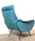 Italian Blue Lounge Chair, 1950s, Image 9