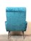 Italian Blue Lounge Chair, 1950s 7