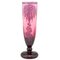 Art Deco Cameo Glass Vase with Dahlia Flowers by Charles Schneider for Le Verre Français 1