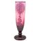 Vase Cameo Art Déco avec Fleurs de Dahlia par Charles Schneider pour Le Verre Français 1