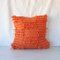 Coussin Orange Textures from the Loom par Com Raiz 1