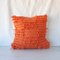 Orange Textures from the Loom Pillow by Com Raiz 1