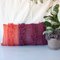 Orange & Red Textures from the Loom Pillow by Com Raiz 2