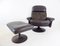 Leather DS 50 Tulip Chair & Ottoman from De Sede, Image 4