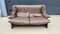 Chocolate Brown Leather 2-Seater Sofa by Vico Magistretti for Cassina 1