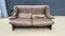 Chocolate Brown Leather 2-Seater Sofa by Vico Magistretti for Cassina, Image 1