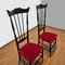 Vintage High Back Chiavari Chairs, Italy, 1950s, Set of 2, Image 7