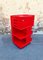 Roter italienischer Vintage Bürowagenschrank von Pellis Giovanni für Stile Neolt, 1960er 1