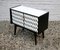 Black and White Cabinet with a Glass Top, 1950s 8