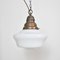 Lampe à Suspension d'Église Antique en Verre Opalin 1