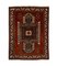 Geometric Kazak Dark Brown Rug with Border 1