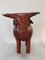 Vintage Leather Bull Footstool by Dimitri Omersa, 1970s 5