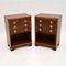 Antique Military Campaign Style Bedside Cabinets, Set of 2, Image 1