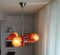 Lustre Sputnik Space Age Mid-Century en Bois Orange et Verre, 1960s 4