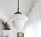 Mid-Century Modern Scandinavian Opal Glass Pendant Lamp, 1950s 4