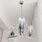 Mid-Century Portuguese Glass and Chrome Chandelier, 1960s 4