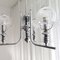 Mid-Century Portuguese Glass and Chrome Chandelier, 1960s 6