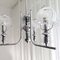 Mid-Century Portuguese Glass and Chrome Chandelier, 1960s, Image 6