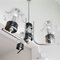 Mid-Century Portuguese Glass and Chrome Chandelier, 1960s, Image 12