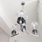 Mid-Century Portuguese Glass and Chrome Chandelier, 1960s, Image 3