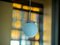 Lampada a sospensione Art Déco in vetro blu, anni '50, Immagine 1