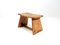 Vintage Swiss Wooden Stool or Side Table 3