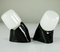 Black 6411 Wall Lights by Wilhelm Wagenfeld for Lindner, 1950s, Set of 2, Image 2