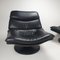 Fauteuils Pivotants Postmodernes en Cuir Noir, 1980s, Set de 2 5