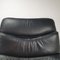 Postmodern Black Leather Swivel Lounge Chairs, 1980s, Set of 2 8