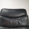 Postmodern Black Leather Swivel Lounge Chairs, 1980s, Set of 2, Image 8