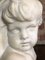 Bust of Putto or Little Girl in White Carrara Marble, 1940s 2