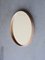 Miroir Rond Vintage Scandinave en Bois, 1970s 9