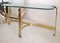 Large Vintage Flat Bar Gold & Bevelled Glass Console Table with Scallop Shell Motifs, USA, 1980s, Image 3