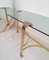 Large Vintage Flat Bar Gold & Bevelled Glass Console Table with Scallop Shell Motifs, USA, 1980s, Image 11