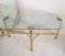 Large Vintage Flat Bar Gold & Bevelled Glass Console Table with Scallop Shell Motifs, USA, 1980s, Image 1