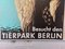 Póster del zoológico de Berlín Tierpark vintage con buitre, años 60, Imagen 7