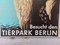 Vintage Tierpark Berlin Zoo Poster mit Geier, 1960er 7