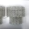 Apliques italianos Mid-Century de cristal de Murano transparente. Juego de 2, Imagen 9